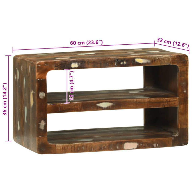 Szafka pod telewizor 60 x 32 x 36 cm Lite drewno z odzysku