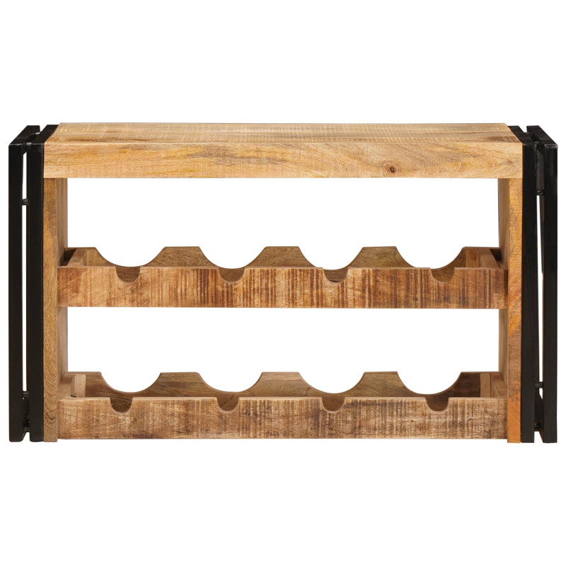 Regał na wino Brązowy 100 x 45 x 33 cm Lite Surowe Drewno Mango