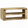 Szafka pod telewizor Brązowy 80 x 32 x 36 cm Lite drewno mango