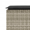 Ławka ogrodowa z poduszką Jasnoszara 110x40x44 cm Polirattan