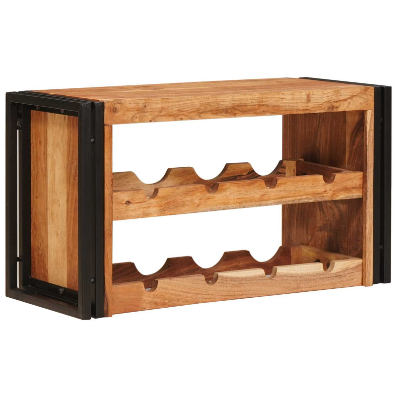 Regał na wino Brązowy 100 x 45 x 33 cm Lite Drewno Akacji