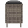 Ławka ogrodowa z poduszką Szara 110x30x40,5 cm Polirattan