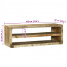 Szafka pod telewizor Brązowy 100 x 32 x 36 cm Lite drewno mango