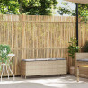 Ławka ogrodowa z poduszką beżowa 110x30x40,5 cm polirattan