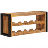 Regał na wino Brązowy 100 x 45 x 33 cm Lite Surowe Drewno Mango
