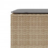 Ławka ogrodowa z poduszką beżowa 110x30x40,5 cm polirattan