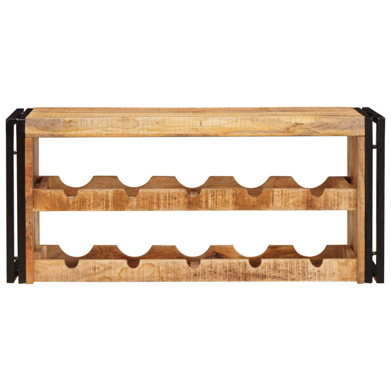 Regał na wino Brązowy 100 x 45 x 33 cm Lite Surowe Drewno Mango