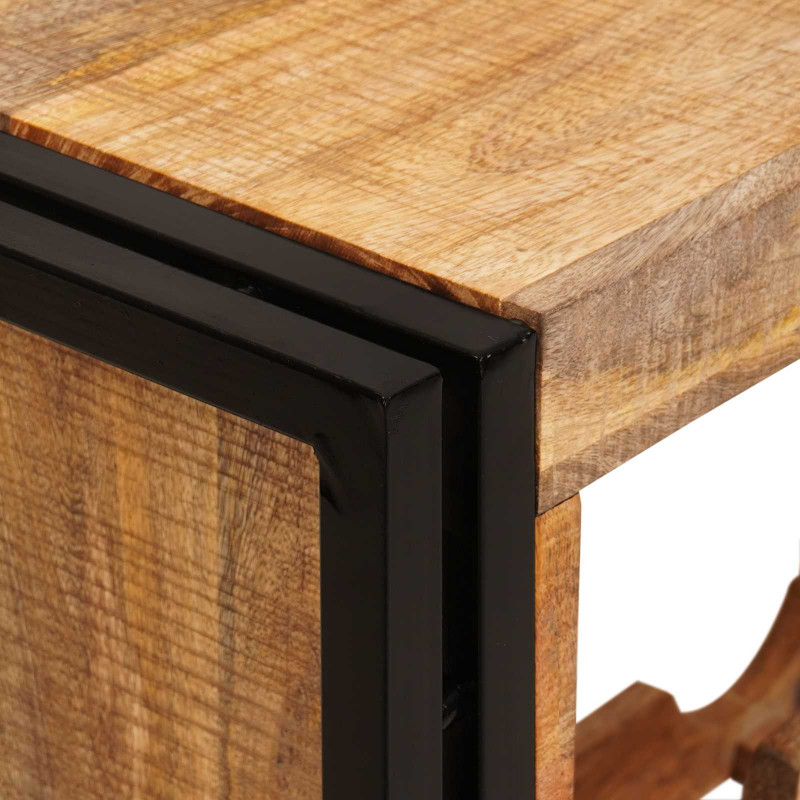 Regał na wino Brązowy 100 x 45 x 33 cm Lite Surowe Drewno Mango
