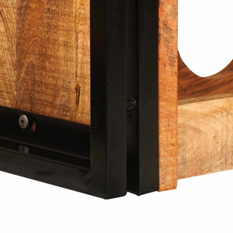 Regał na wino Brązowy 100 x 45 x 33 cm Lite Surowe Drewno Mango