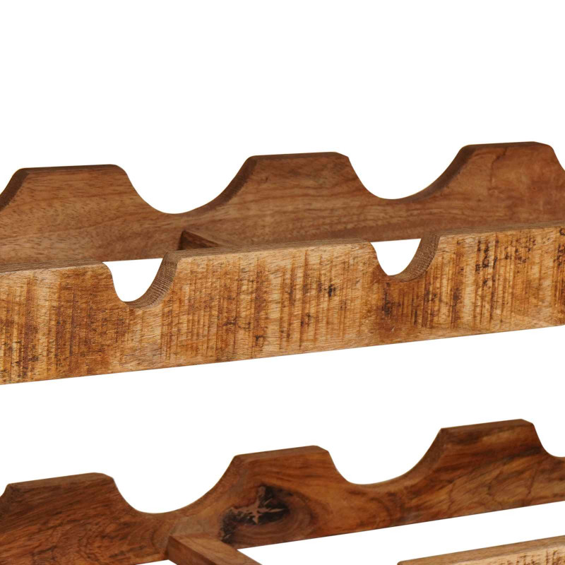 Regał na wino Brązowy 100 x 45 x 33 cm Lite Surowe Drewno Mango