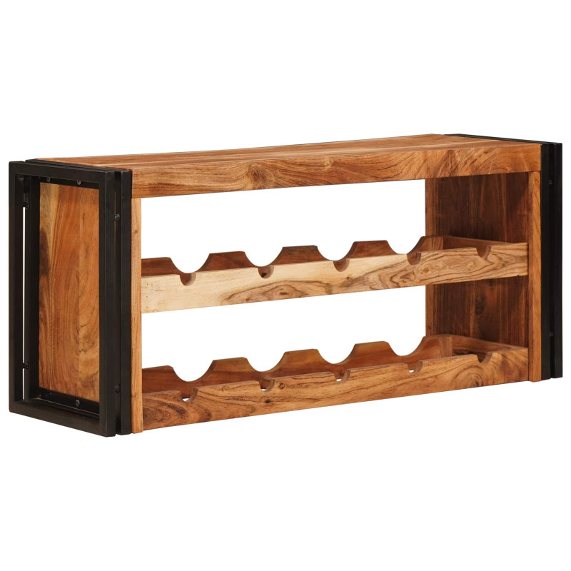 Regał na wino Brązowy 100 x 45 x 33 cm Lite Drewno Akacji
