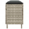 Ławka ogrodowa z poduszką Jasnoszara 110x30x40,5 cm Polirattan