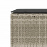 Ławka ogrodowa z poduszką Jasnoszara 110x30x40,5 cm Polirattan