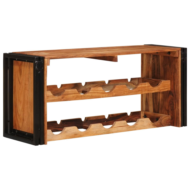 Regał na wino Brązowy 100 x 45 x 33 cm Lite Drewno Akacji