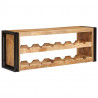 Regał na wino Brązowy 100 x 45 x 33 cm Lite Surowe Drewno Mango