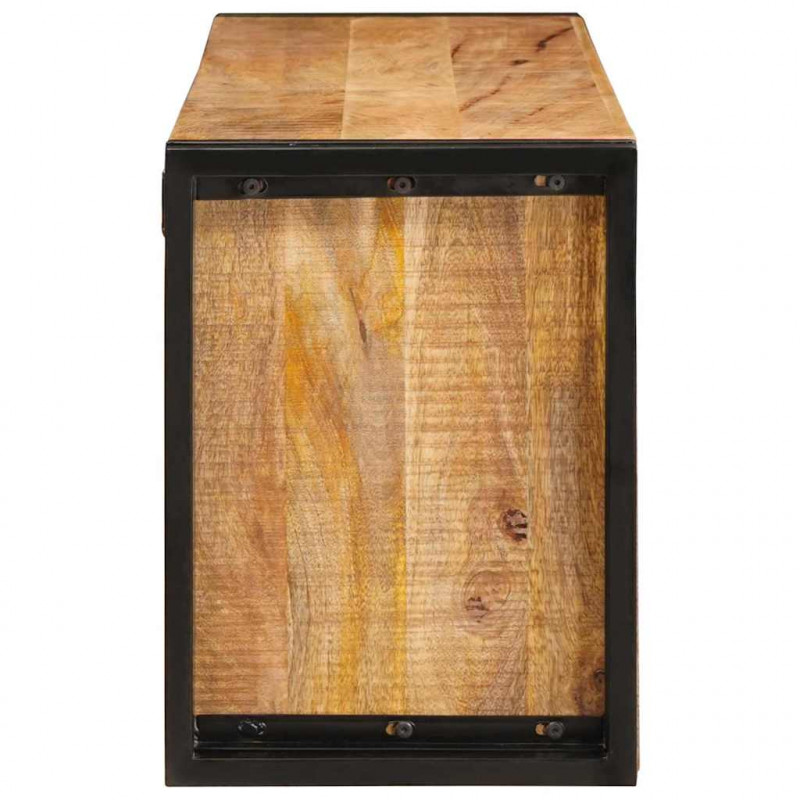 Regał na wino Brązowy 100 x 45 x 33 cm Lite Surowe Drewno Mango