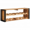Regał na wino Brązowy 100 x 45 x 33 cm Lite Surowe Drewno Mango