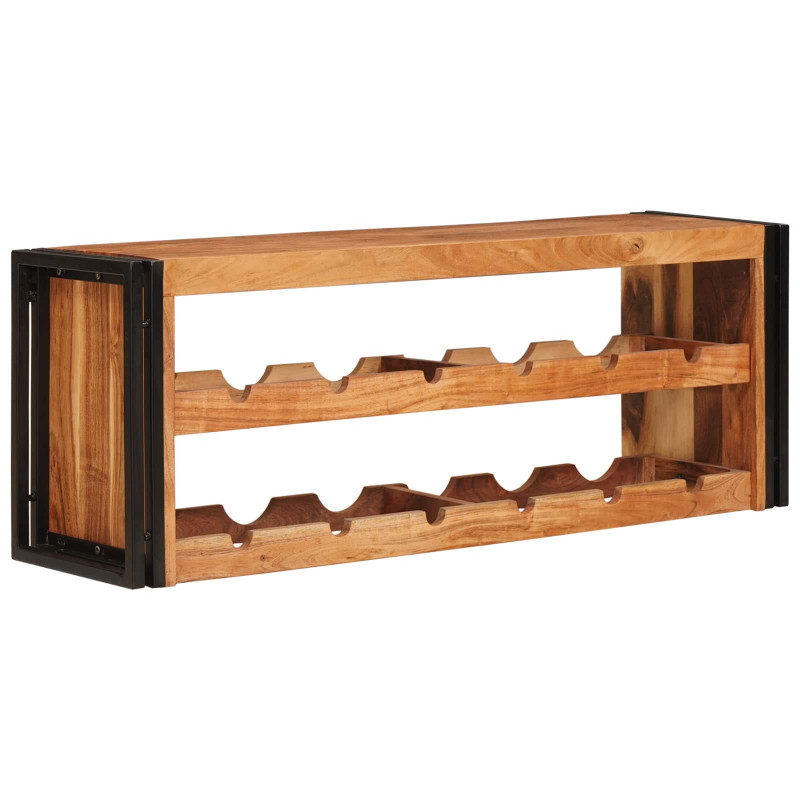 Regał na wino Brązowy 100 x 45 x 33 cm Lite Drewno Akacji