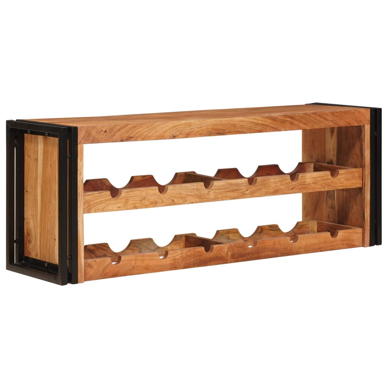 Regał na wino Brązowy 100 x 45 x 33 cm Lite Drewno Akacji