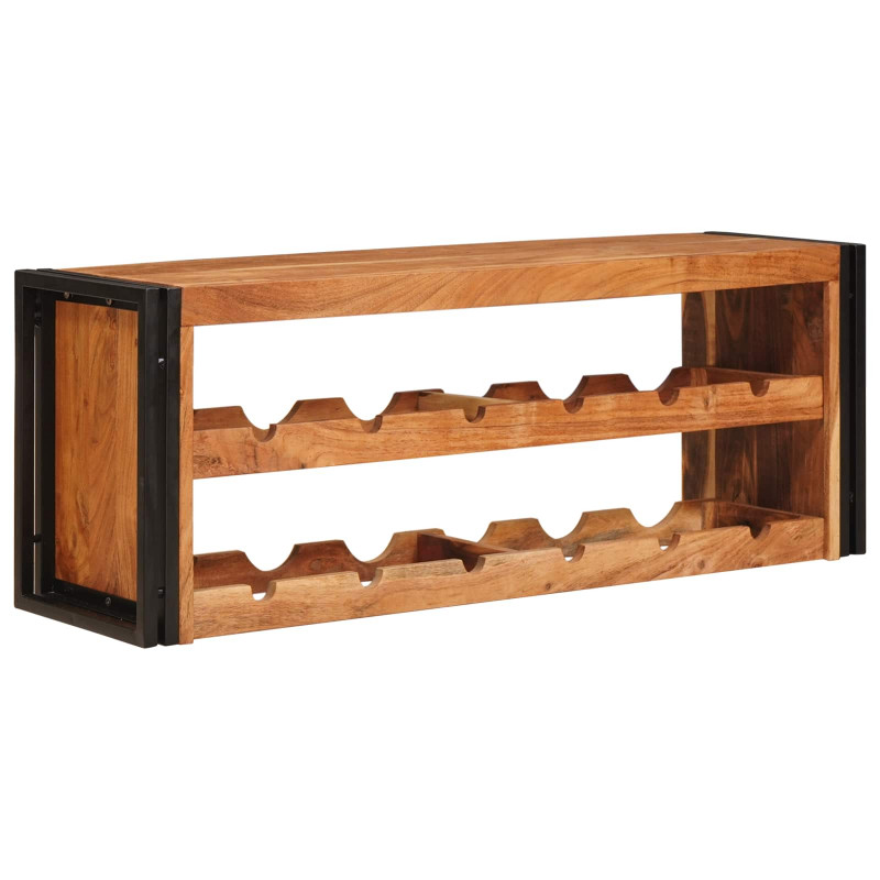 Regał na wino Brązowy 100 x 45 x 33 cm Lite Drewno Akacji