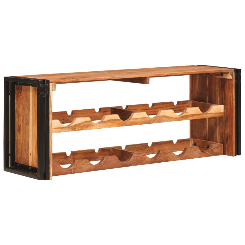 Regał na wino Brązowy 100 x 45 x 33 cm Lite Drewno Akacji