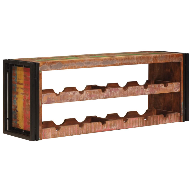 Regał na wino Brązowy 100 x 45 x 33 cm Lite odzyskane drewno