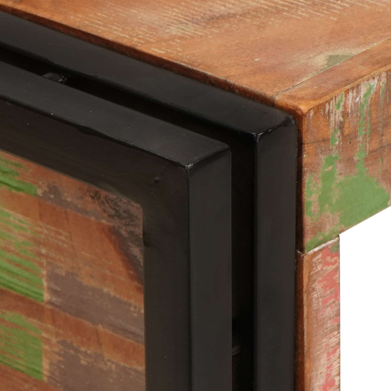 Regał na wino Brązowy 100 x 45 x 33 cm Lite odzyskane drewno