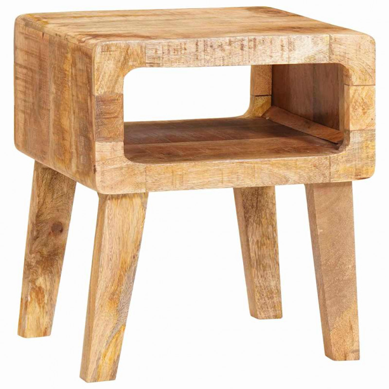 Stolik końcowy z półką Brązowy 40 x 32 x 46 cm Drewno z mango