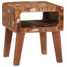 Stolik końcowy Brązowy 40 x 32 x 46 cm Lite Drewno Recyklingowe