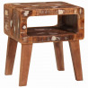 Stolik końcowy Brązowy 40 x 32 x 46 cm Lite Drewno Recyklingowe