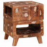 Stolik końcowy Brązowy 40 x 40 x 49 cm Lite Drewno Recyklingowe