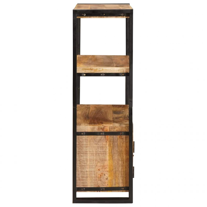 Regał z drzwiami Brązowy 72 x 33 x 110 cm Drewno mango i metal