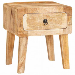 Stolik końcowy Brązowy 40 x 32 x 46 cm Drewno z mango