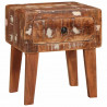 Stolik końcowy Brązowy 40 x 32 x 46 cm Lite Drewno Recyklingowe