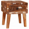 Stolik końcowy Brązowy 40 x 32 x 46 cm Lite Drewno Recyklingowe