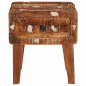 Stolik końcowy Brązowy 40 x 32 x 46 cm Lite Drewno Recyklingowe