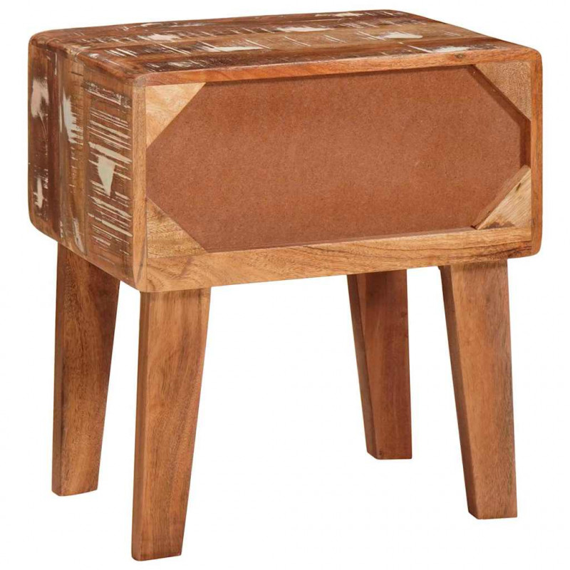 Stolik końcowy Brązowy 40 x 32 x 46 cm Lite Drewno Recyklingowe