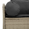 Sofa ogrodowa z poduszkami, 3-osobowa, jasnoszara, polirattan