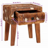 Stolik końcowy Brązowy 40 x 32 x 46 cm Lite Drewno Recyklingowe