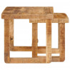 Stolik gniazdowy 2 pcs Brązowy 46 x 46 x 45 cm Drewno z mango