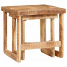 Stolik gniazdowy 2 pcs Brązowy 46 x 46 x 45 cm Drewno z mango
