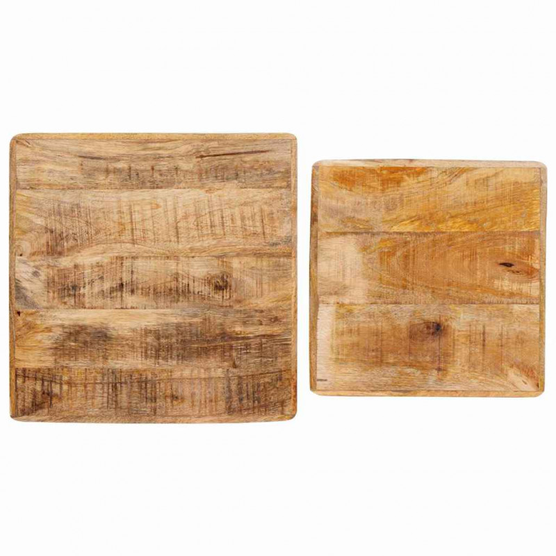 Stolik gniazdowy 2 pcs Brązowy 46 x 46 x 45 cm Drewno z mango