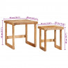 Stolik gniazdowy 2 pcs Brązowy 46 x 46 x 45 cm Drewno z mango