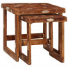 Stolik gniazdowy 2 pcs 46 x 46 x 45 cm Lite Drewno Recyklingowe