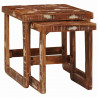 Stolik gniazdowy 2 pcs 46 x 46 x 45 cm Lite Drewno Recyklingowe