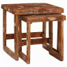 Stolik gniazdowy 2 pcs 46 x 46 x 45 cm Lite Drewno Recyklingowe