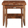 Stolik gniazdowy 2 pcs 46 x 46 x 45 cm Lite Drewno Recyklingowe