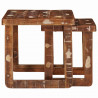 Stolik gniazdowy 2 pcs 46 x 46 x 45 cm Lite Drewno Recyklingowe