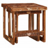Stolik gniazdowy 2 pcs 46 x 46 x 45 cm Lite Drewno Recyklingowe