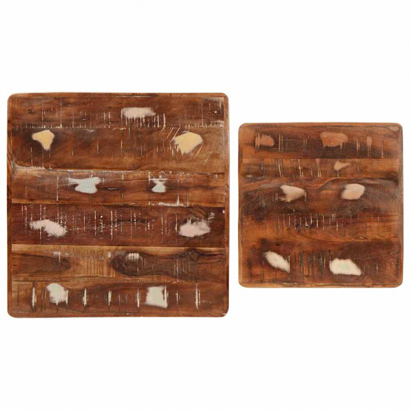 Stolik gniazdowy 2 pcs 46 x 46 x 45 cm Lite Drewno Recyklingowe